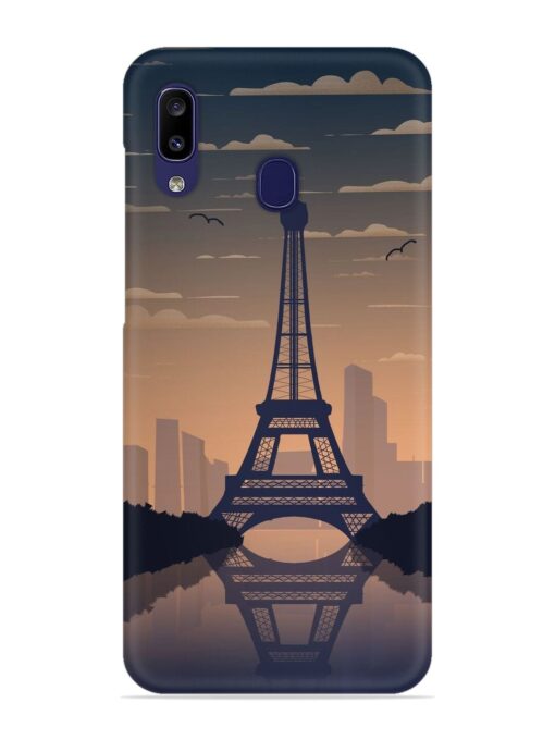 France Paris Eiffel Tower Gradient Snap Case for Samsung Galaxy A20 Zapvi