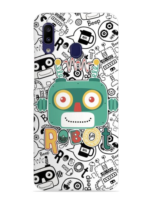 Robot Modern Seamless Pattern Snap Case for Samsung Galaxy A20 Zapvi