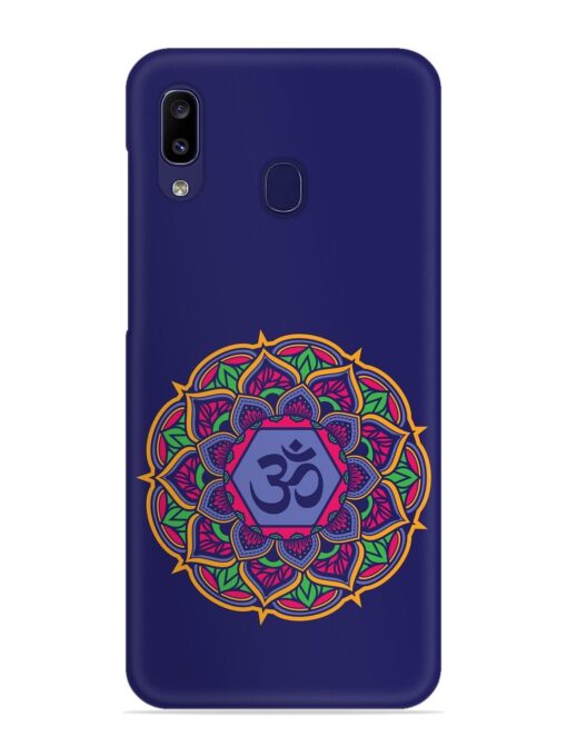 Om Mandala Art Blue Snap Case for Samsung Galaxy A20 Zapvi