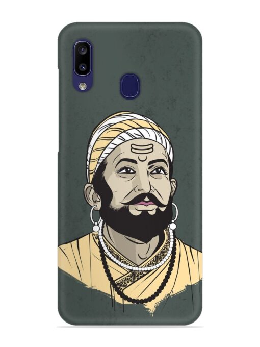 Shivaji Maharaj Vector Art Snap Case for Samsung Galaxy A20 Zapvi