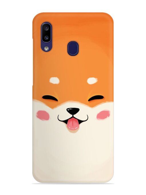 Cute Dog Face Vector Snap Case for Samsung Galaxy A20 Zapvi