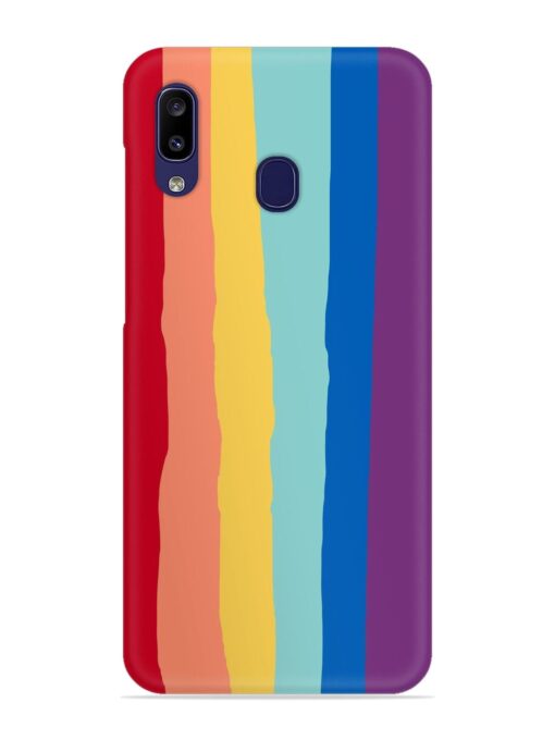 Rainbow Genuine Liquid Snap Case for Samsung Galaxy A20 Zapvi