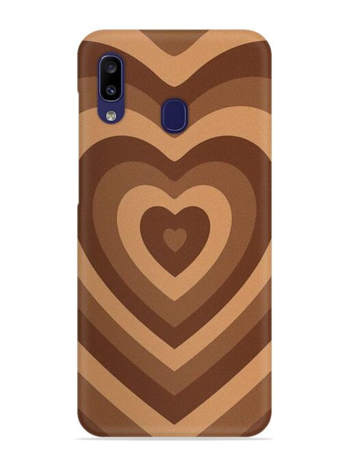 Brown Heart Snap Case for Samsung Galaxy A20 Zapvi