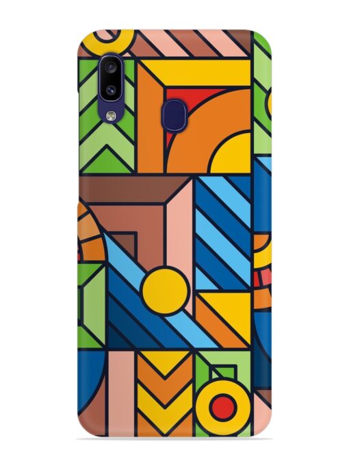 Colorful Geometric Snap Case for Samsung Galaxy A20 Zapvi