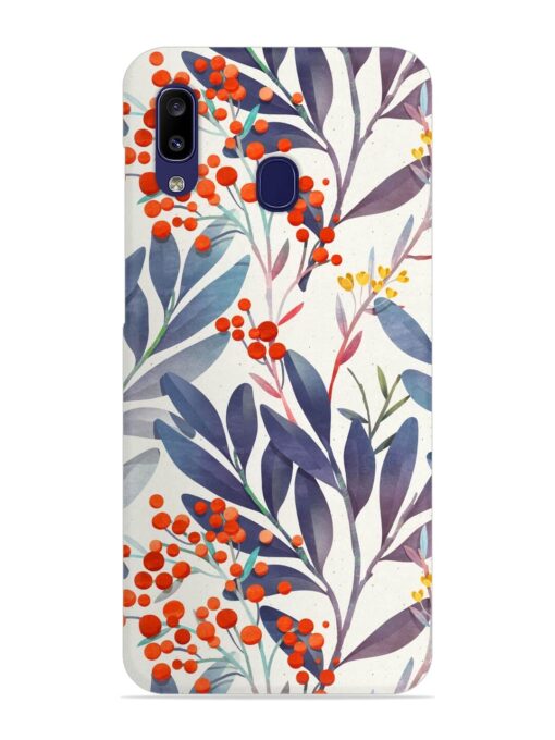 Seamless Floral Pattern Snap Case for Samsung Galaxy A20 Zapvi