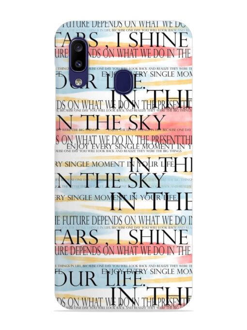 Seamless Slogans Pattern Snap Case for Samsung Galaxy A20 Zapvi