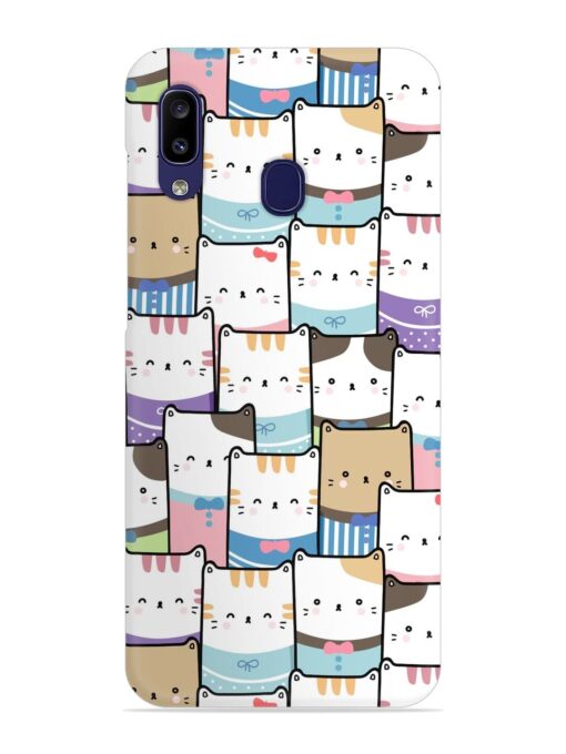 Cute Adorable Cat Snap Case for Samsung Galaxy A20 Zapvi