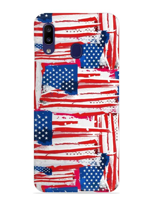 Usa Flag Seamless Snap Case for Samsung Galaxy A20 Zapvi