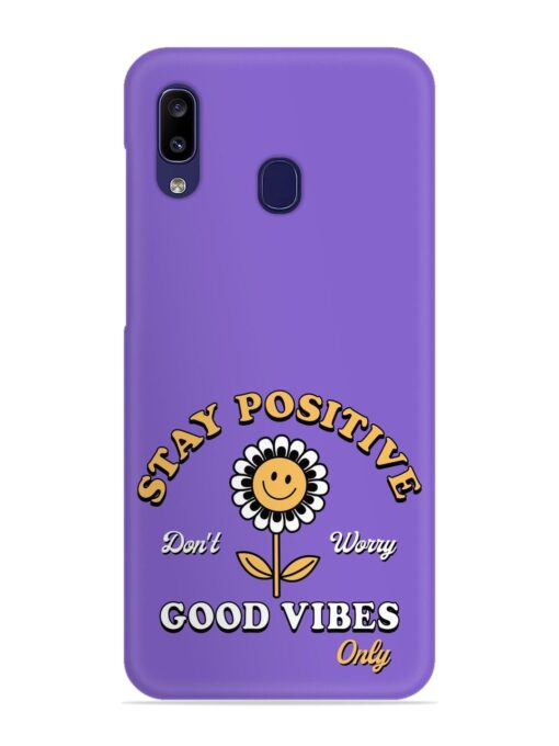 Retro Positive Flower Snap Case for Samsung Galaxy A20 Zapvi