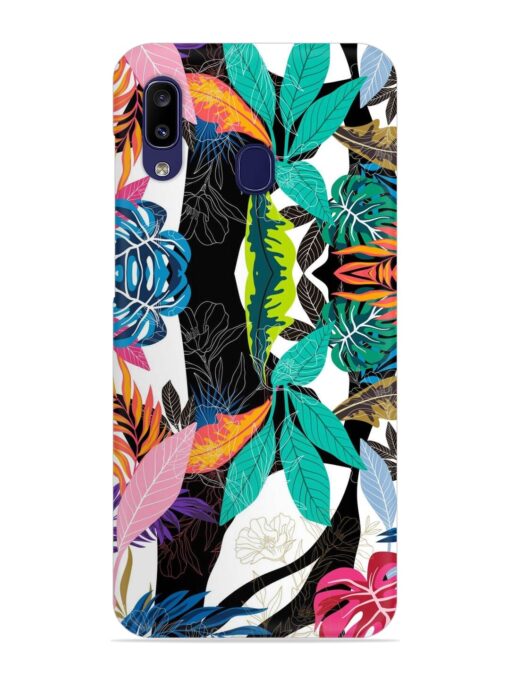 Floral Pattern Bright Snap Case for Samsung Galaxy A20 Zapvi