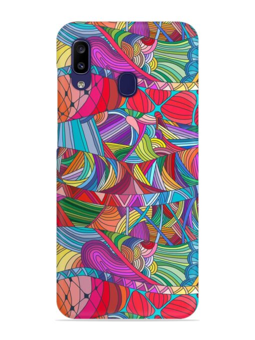 Seamless Patterns Hand Drawn Snap Case for Samsung Galaxy A20 Zapvi