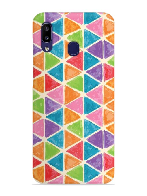 Seamless Colorful Isometric Snap Case for Samsung Galaxy A20 Zapvi