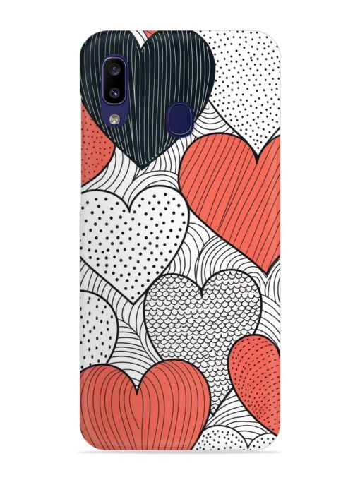 Girly Heart Seamless Snap Case for Samsung Galaxy A20 Zapvi