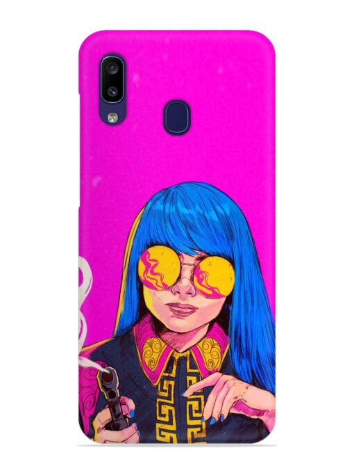 Aesthetic Anime Girl Snap Case for Samsung Galaxy A20 Zapvi