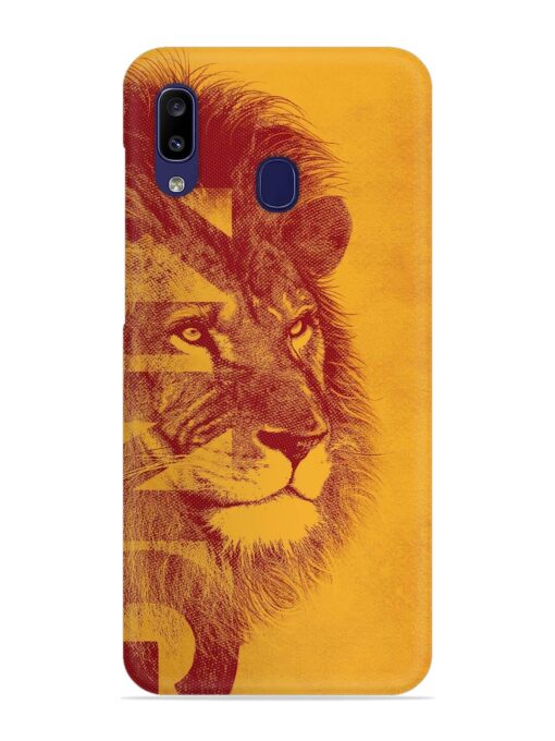 Gold Lion Crown Art Snap Case for Samsung Galaxy A20 Zapvi