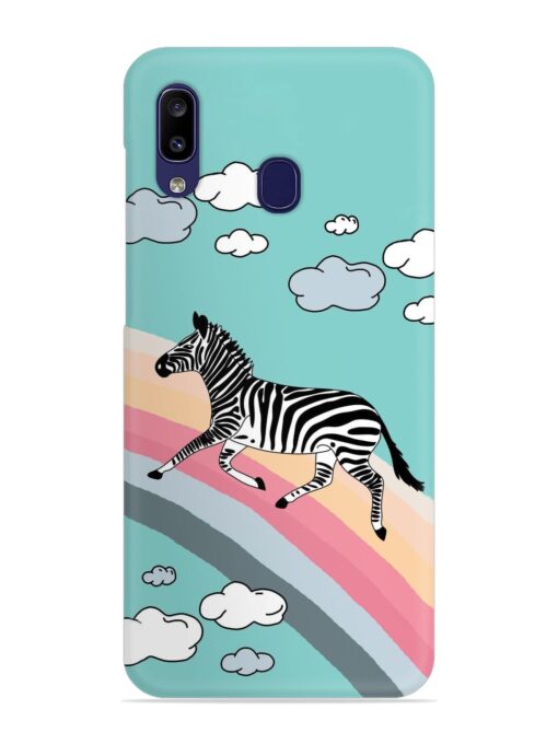 Running Zebra Snap Case for Samsung Galaxy A20 Zapvi