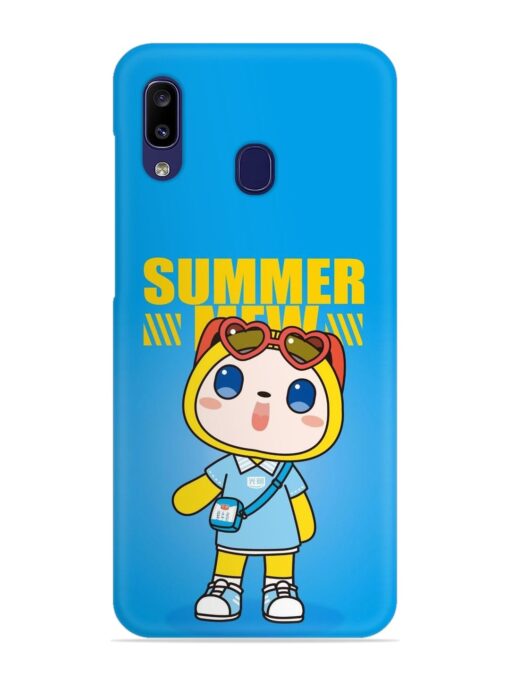 Summer Mew Cartoon Snap Case for Samsung Galaxy A20 Zapvi