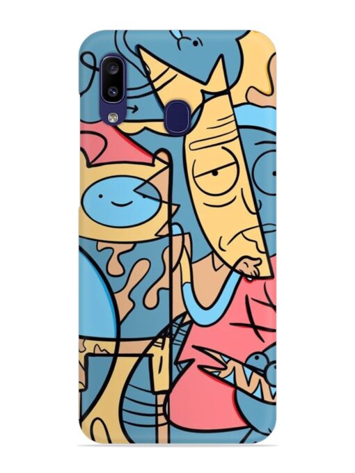 Silly Face Doodle Snap Case for Samsung Galaxy A20 Zapvi