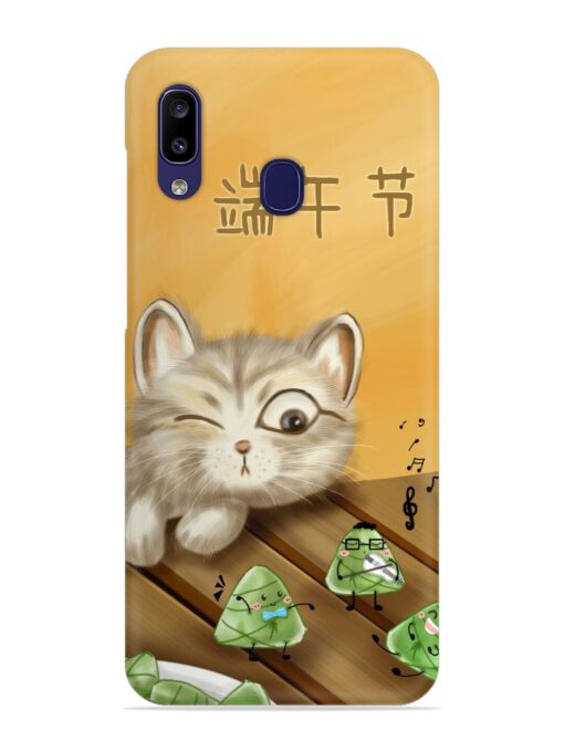 Cat Scorpion Dancing Snap Case for Samsung Galaxy A20 Zapvi