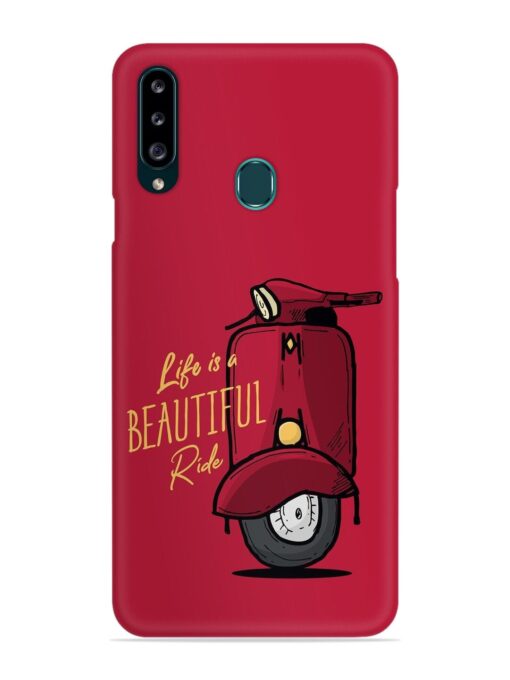 Life Is Beautiful Rides Snap Case for Samsung Galaxy A20S Zapvi