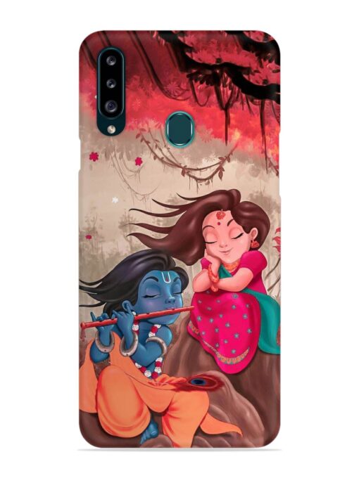 Radhe Krishna Water Art Snap Case for Samsung Galaxy A20S Zapvi