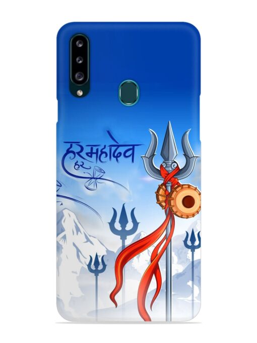 Har Har Mahadev Trishul Snap Case for Samsung Galaxy A20S Zapvi