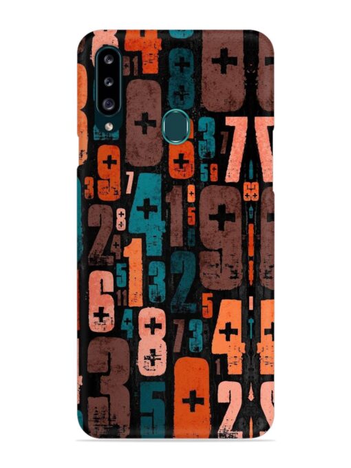 0 To 9 Art Snap Case for Samsung Galaxy A20S Zapvi