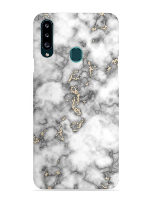 Gray And Gold Marble Snap Case for Samsung Galaxy A20S Zapvi