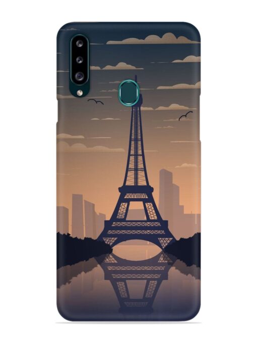 France Paris Eiffel Tower Gradient Snap Case for Samsung Galaxy A20S Zapvi