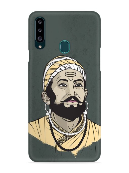 Shivaji Maharaj Vector Art Snap Case for Samsung Galaxy A20S Zapvi