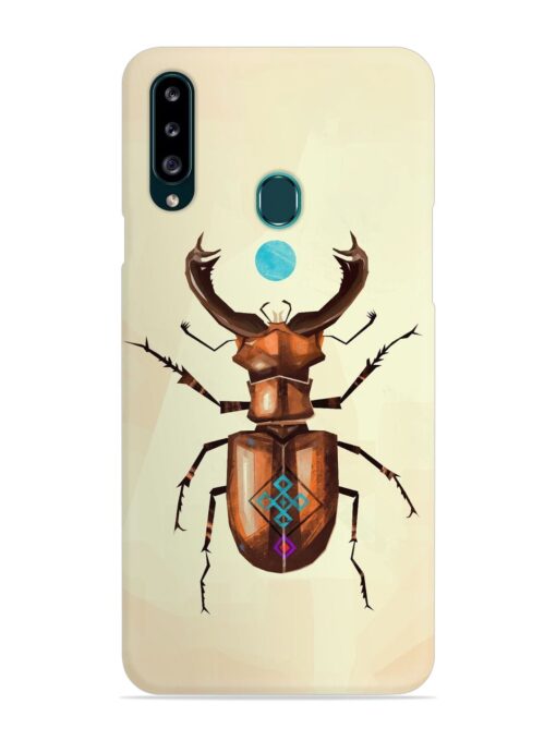 Stag Beetle Vector Snap Case for Samsung Galaxy A20S Zapvi