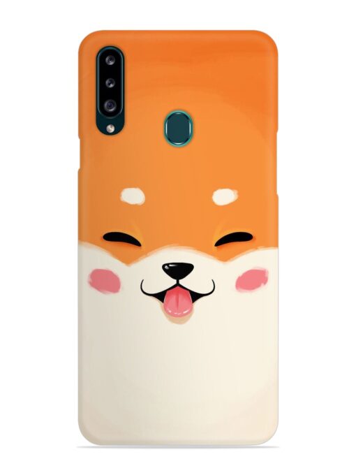 Cute Dog Face Vector Snap Case for Samsung Galaxy A20S Zapvi