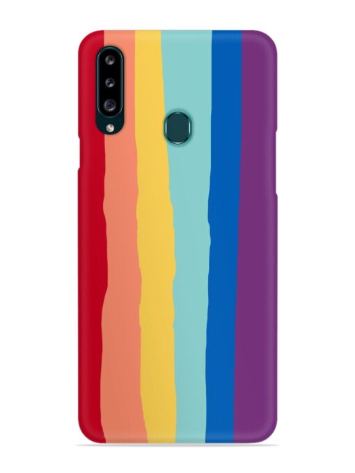 Rainbow Genuine Liquid Snap Case for Samsung Galaxy A20S Zapvi