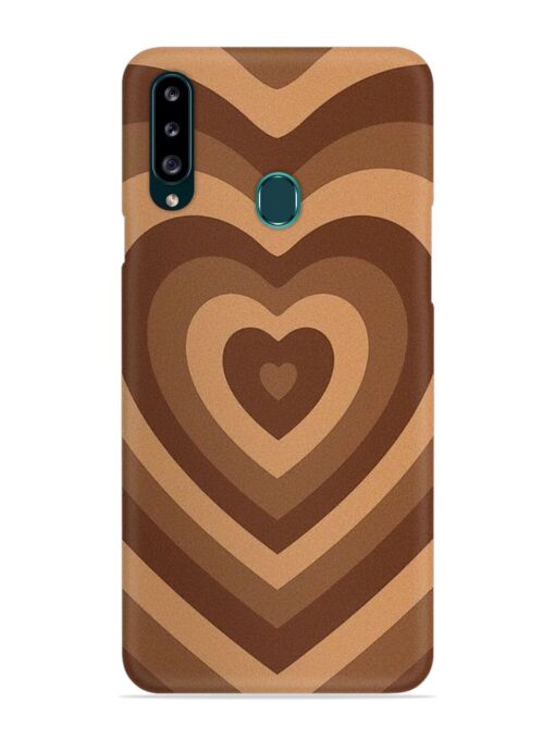 Brown Heart Snap Case for Samsung Galaxy A20S Zapvi