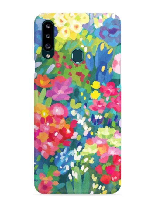 Watercolor Flower Art Snap Case for Samsung Galaxy A20S Zapvi