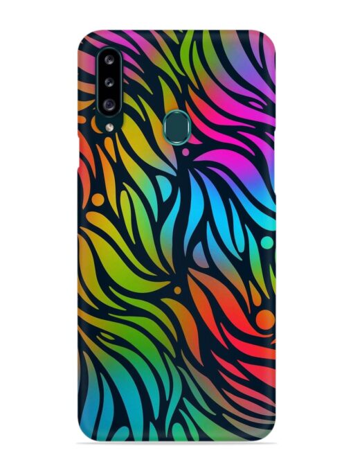 Abstract Leaf Design Snap Case for Samsung Galaxy A20S Zapvi