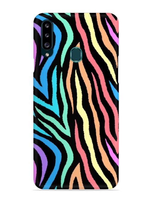 Colorful Abstract Zebra Snap Case for Samsung Galaxy A20S Zapvi