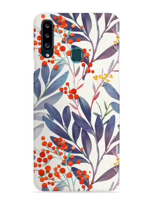 Seamless Floral Pattern Snap Case for Samsung Galaxy A20S Zapvi