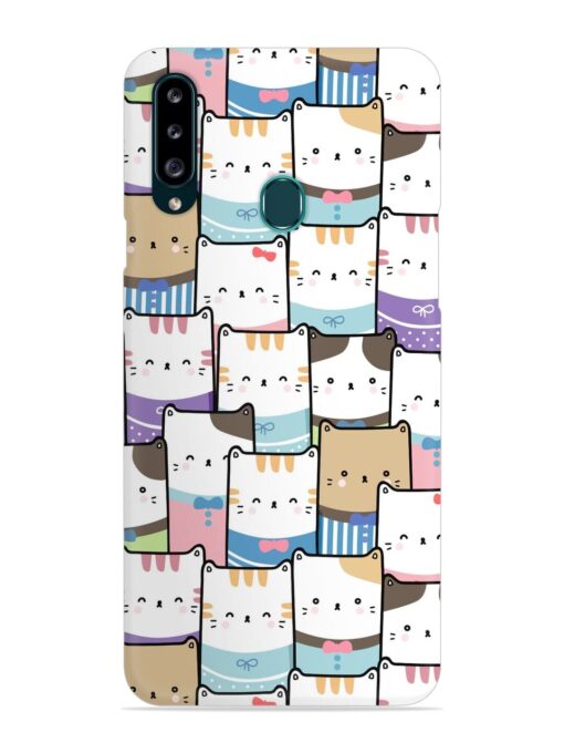 Cute Adorable Cat Snap Case for Samsung Galaxy A20S Zapvi