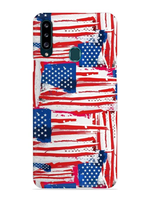 Usa Flag Seamless Snap Case for Samsung Galaxy A20S Zapvi