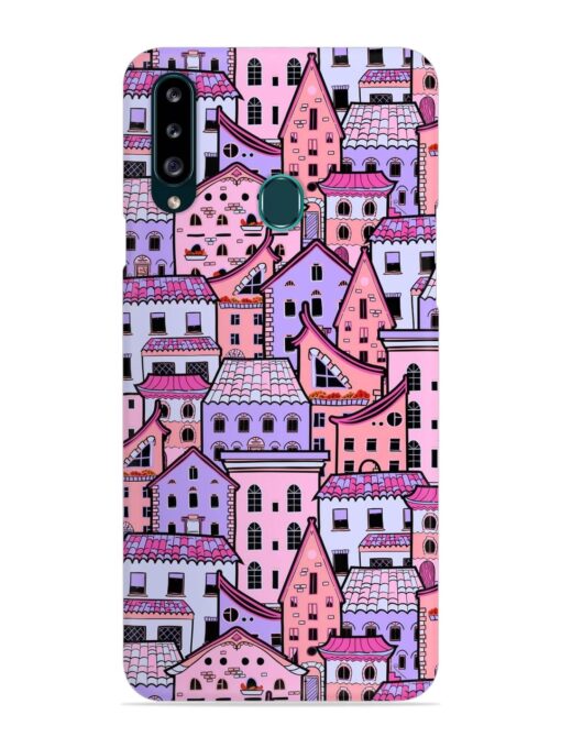 Seamless Pattern Houses Snap Case for Samsung Galaxy A20S Zapvi