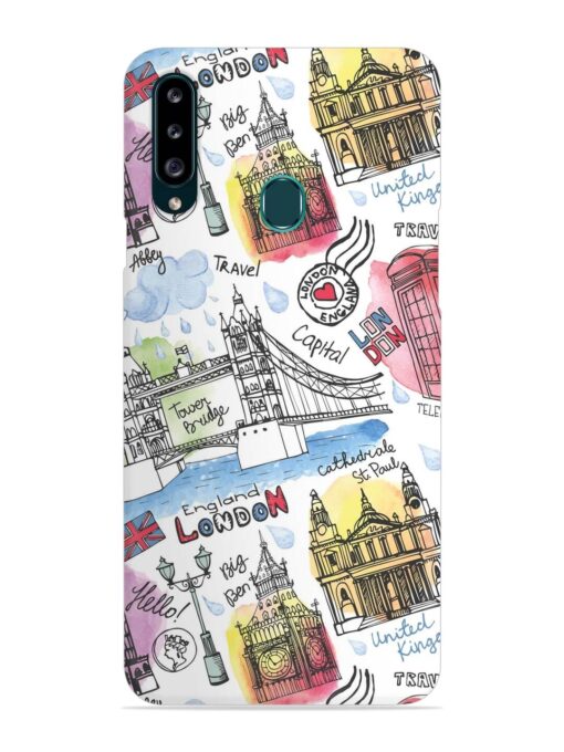 Vector London Landmark Snap Case for Samsung Galaxy A20S Zapvi