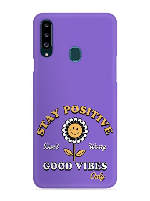 Retro Positive Flower Snap Case for Samsung Galaxy A20S Zapvi