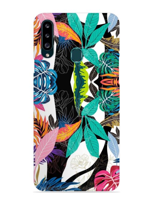 Floral Pattern Bright Snap Case for Samsung Galaxy A20S