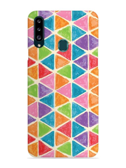 Seamless Colorful Isometric Snap Case for Samsung Galaxy A20S Zapvi