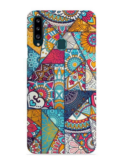 Patchwork Pattern Vintage Snap Case for Samsung Galaxy A20S Zapvi