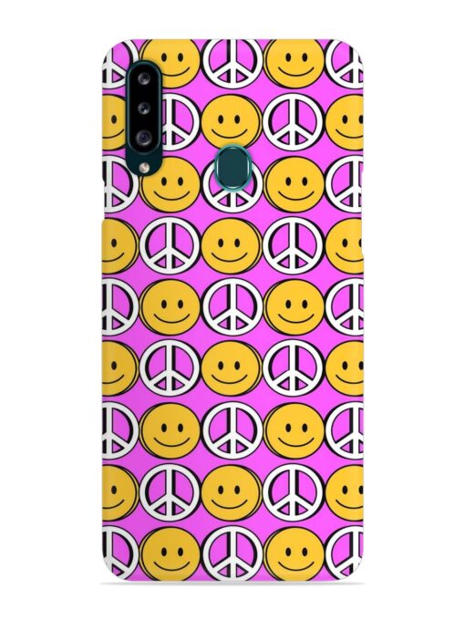 Smiley Face Peace Snap Case for Samsung Galaxy A20S Zapvi