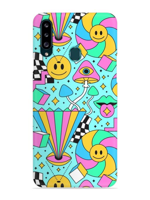 Trippy Rainbow 60S Snap Case for Samsung Galaxy A20S Zapvi