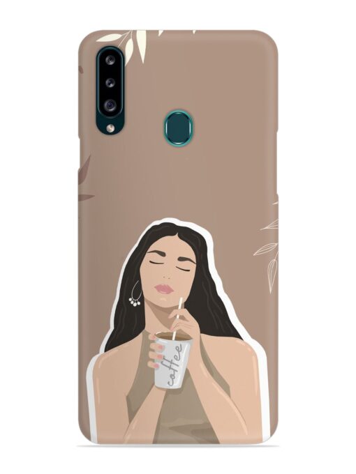 Girl With Coffee Snap Case for Samsung Galaxy A20S