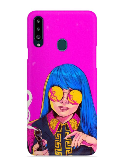 Aesthetic Anime Girl Snap Case for Samsung Galaxy A20S Zapvi